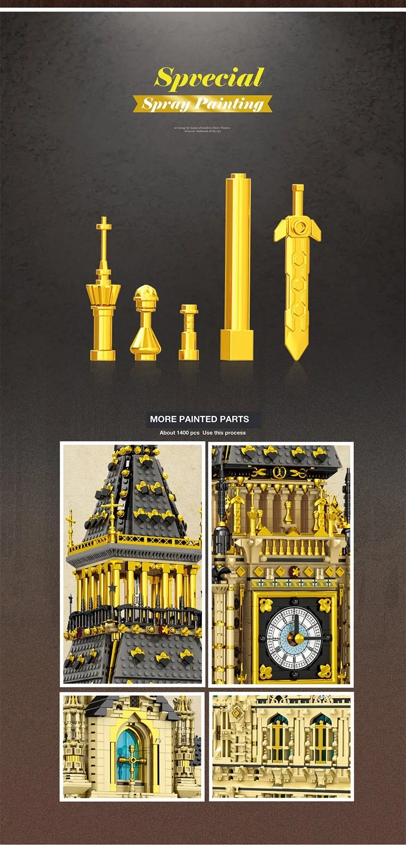 REOBRIX Bausteine 55012 - Big Ben - 13.825 Teile