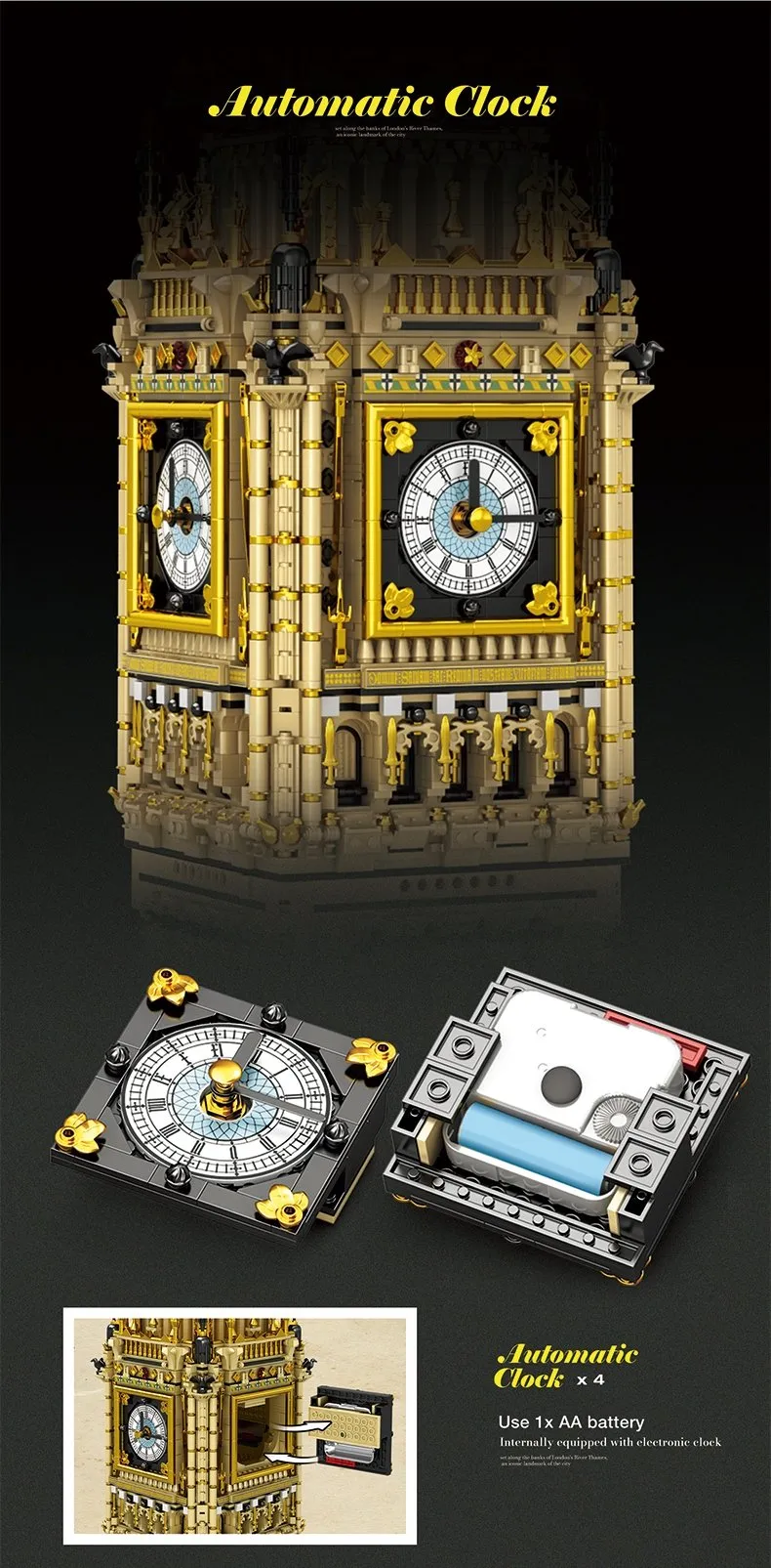 REOBRIX Bausteine 55012 - Big Ben - 13.825 Teile